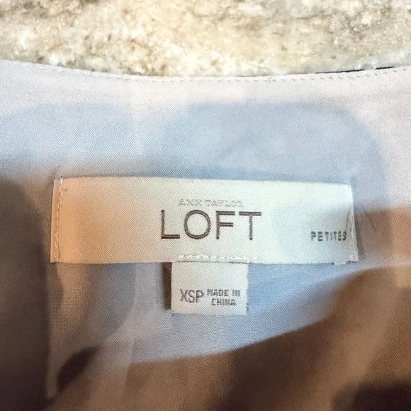 LOFT Petite XSP Navy Floral Sleeveless Dress Summer Spaghetti Strap Sundress - Picture 6 of 11